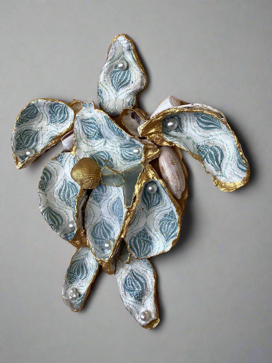 SOLD! Nautical Oyster Shell Turtle