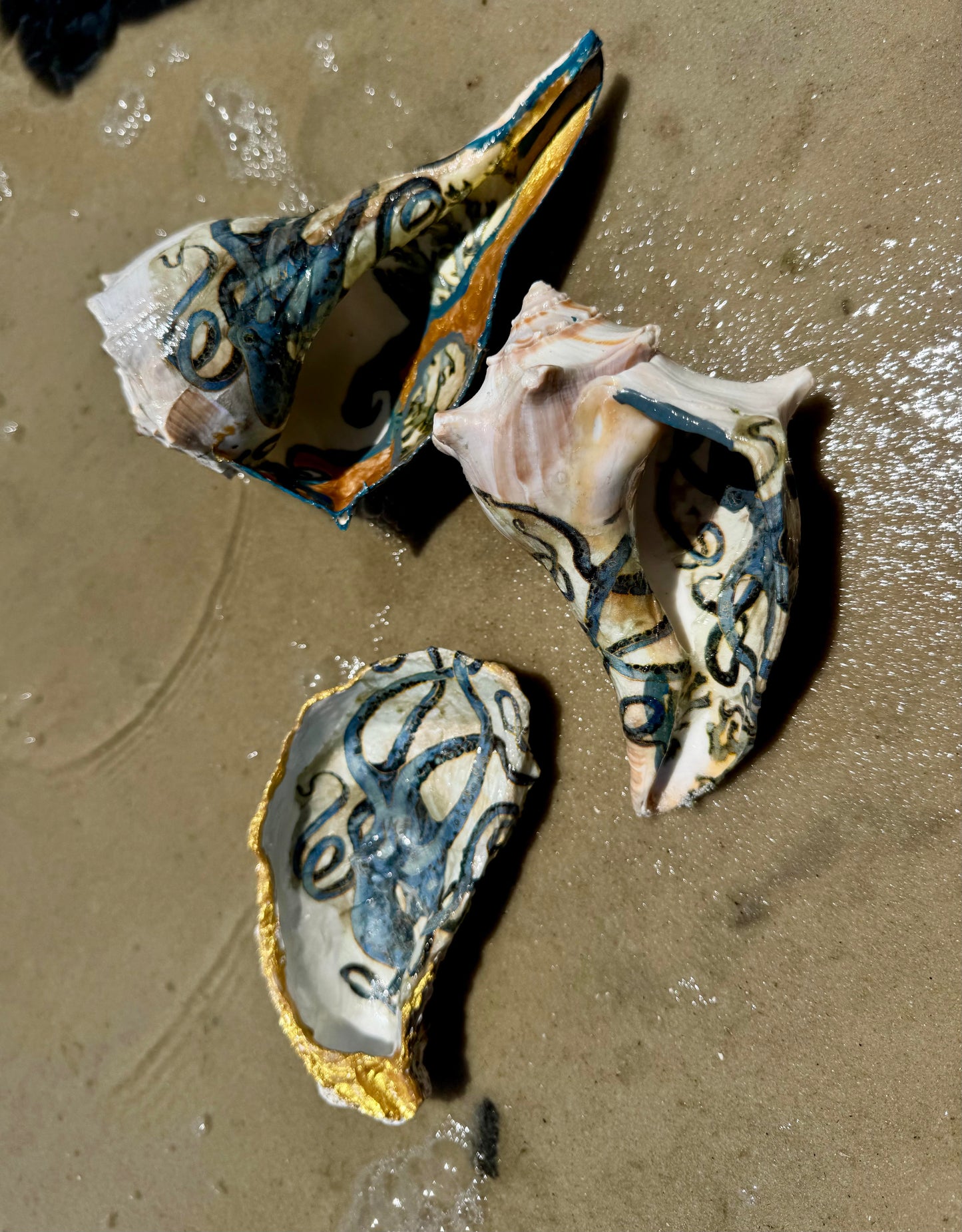 Conch Shells with Crawling Octopus Guest