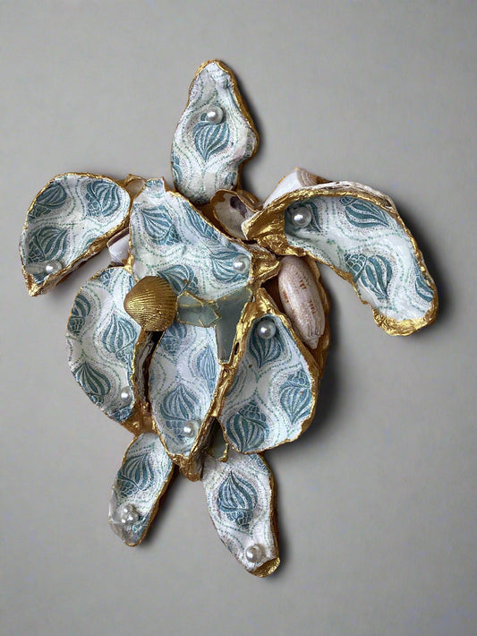 SOLD! Nautical Oyster Shell Turtle