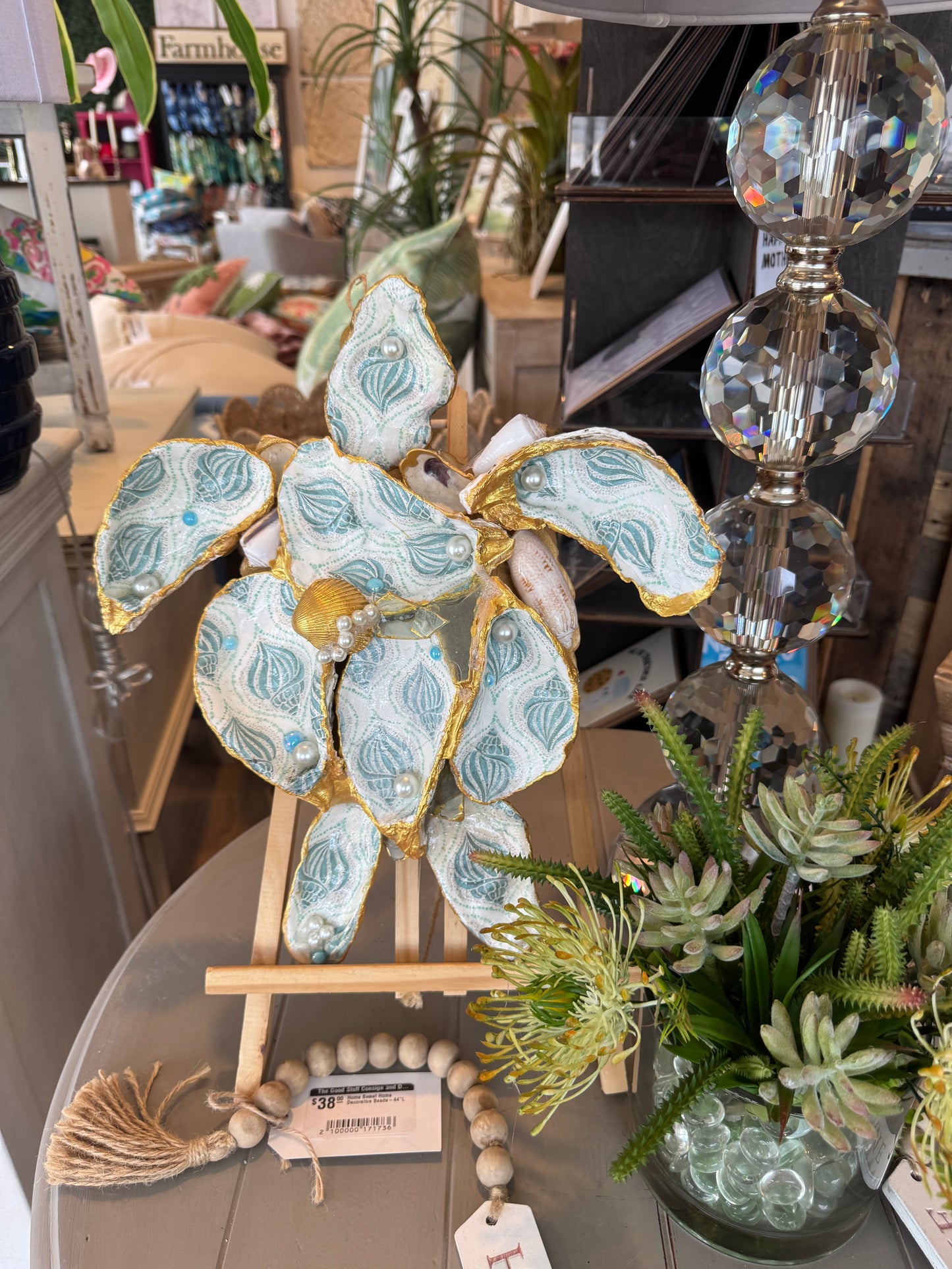 SOLD! Nautical Oyster Shell Turtle