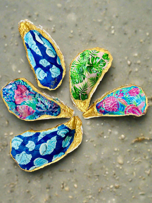 Lilly Pulitzer inspired Oyster Shells